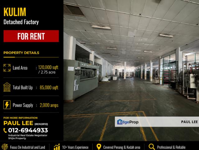 Warehouse for rent in Kulim, Kedah