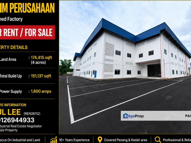Warehouse for rent in Kulim, Kedah
