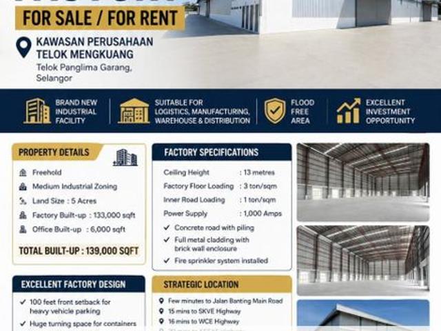Warehouse for rent in Selangor
