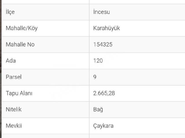 Karahüyük Mahallesi, İncesu içerisinde satılık Arsa