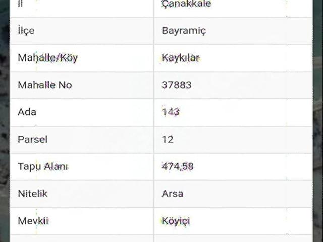 Bayramiç, Çanakkale içerisinde satılık Arsa