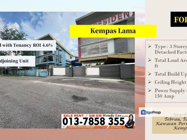 Warehouse for sale in Johore Bahru, Johor
