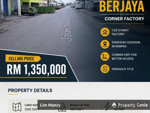 Warehouse for sale in Johor