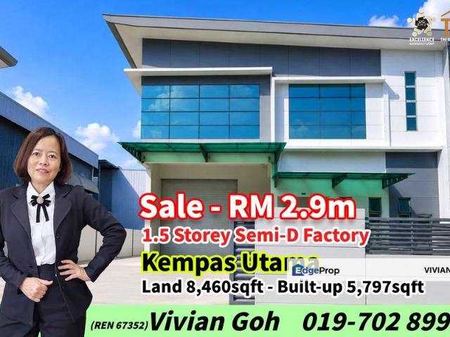 Warehouse for sale in Tebrau, Johor