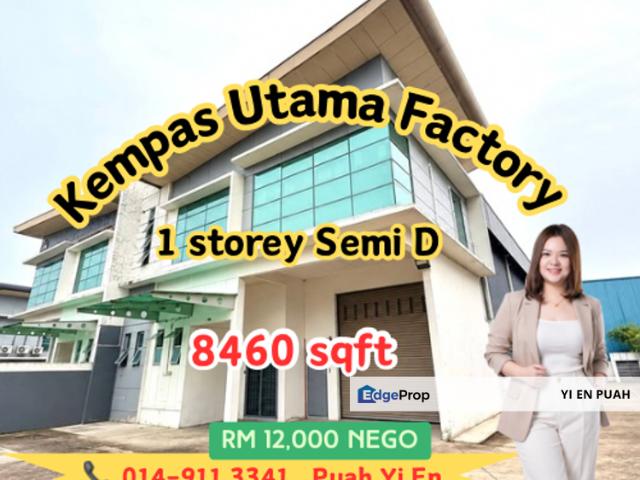 Warehouse for rent in Taman Kempas Utama, Johor Bahru