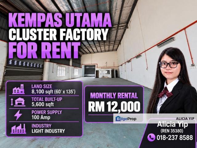Warehouse for rent in Johor