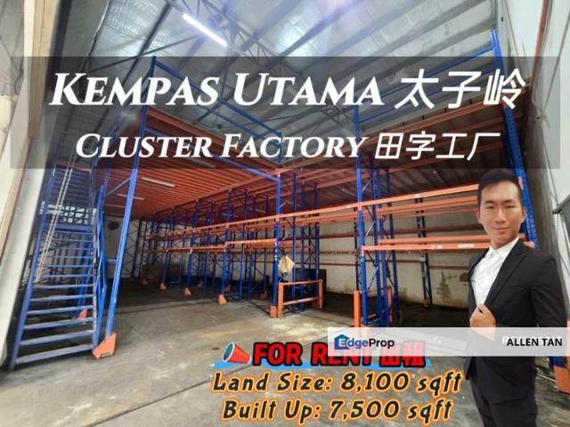 Warehouse for rent in Taman Kempas Utama, Johor Bahru