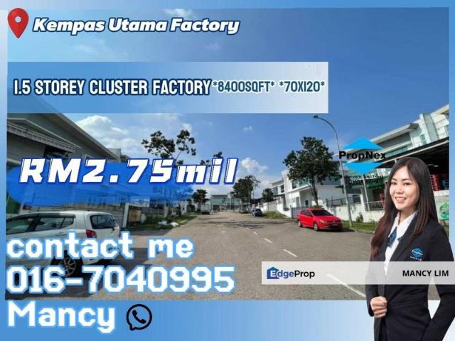 Warehouse for sale in Taman Kempas Utama, Johor Bahru