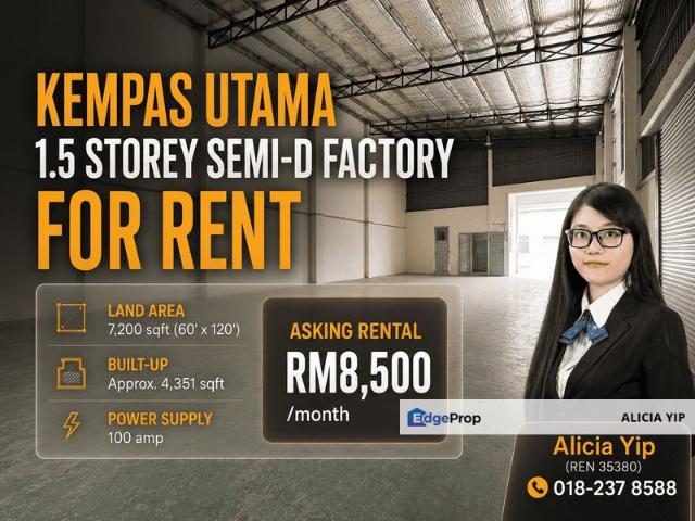 Warehouse for rent in Johor