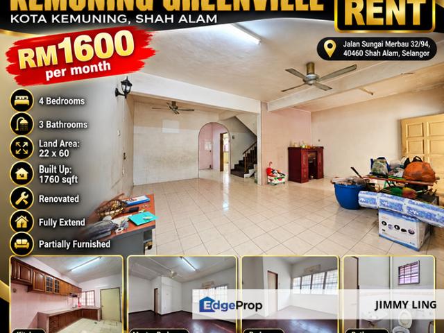 House for rent in Seksyen 32, Shah Alam