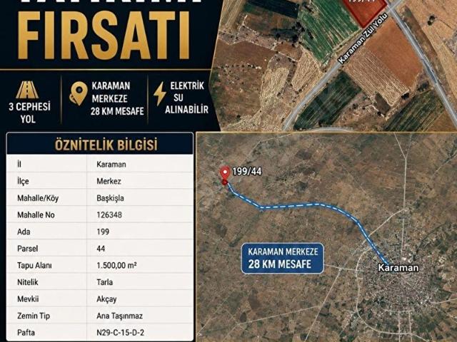 Karaman Merkez, Karaman içerisinde satılık Arsa