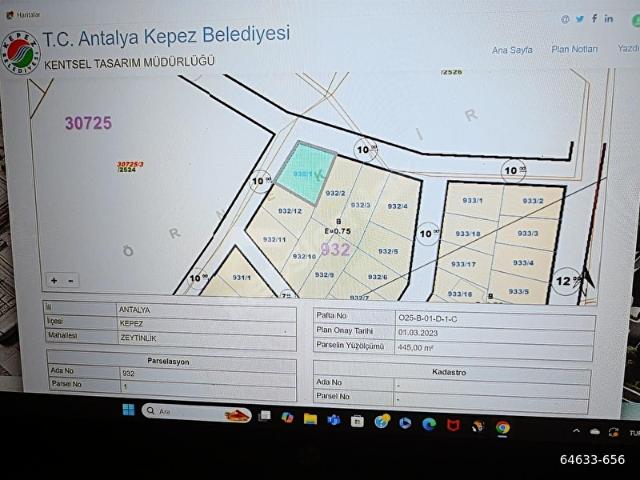 Kepez, Antalya içerisinde satılık Arsa