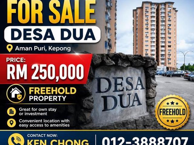 Apartment for sale in Kepong, Kuala Lumpur