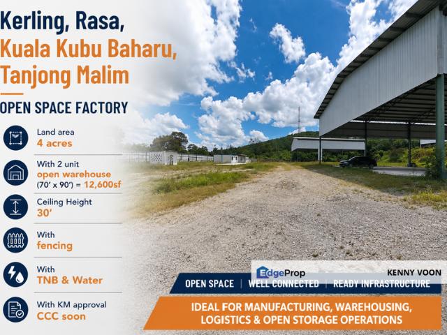 Warehouse for rent in Kerling, Selangor