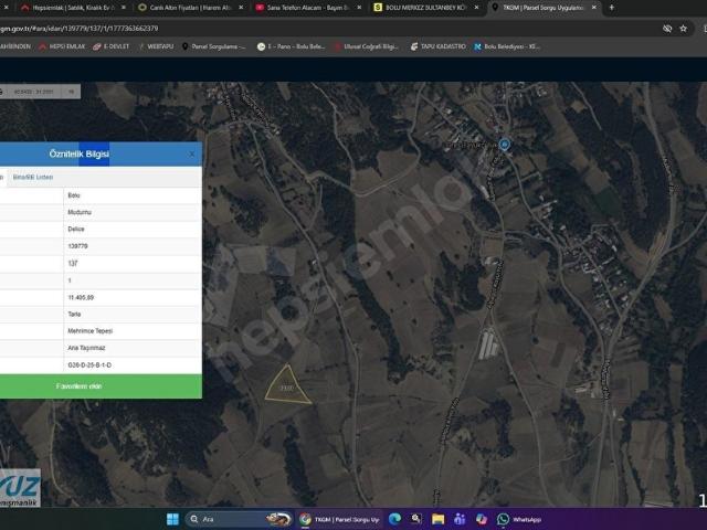 Mudurnu, Bolu içerisinde satılık Arsa