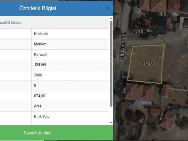 Kırıkkale Merkez, Kirikkale içerisinde satılık Arsa