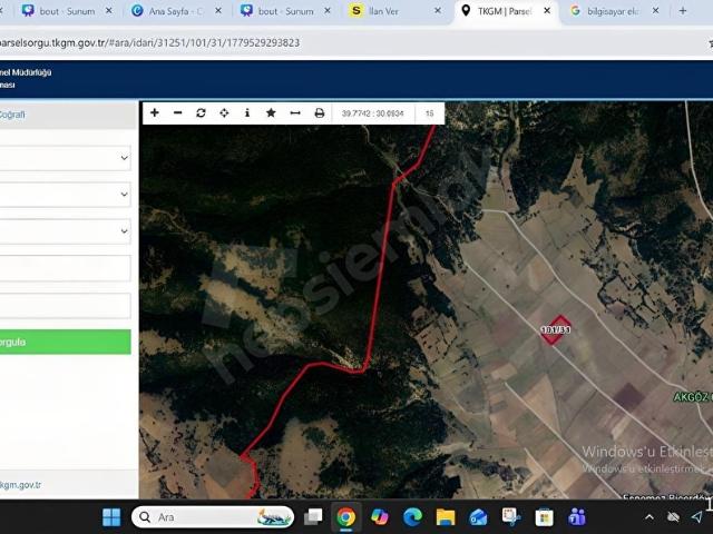İnönü, Eskişehir içerisinde satılık Arsa