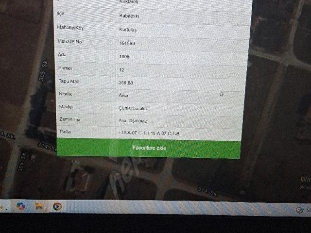 Kurtuluş Mahallesi, Babaeski içerisinde satılık Arsa