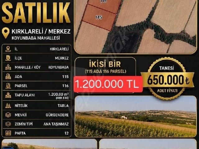 Kırklareli Merkez, Kirklareli içerisinde satılık Arsa