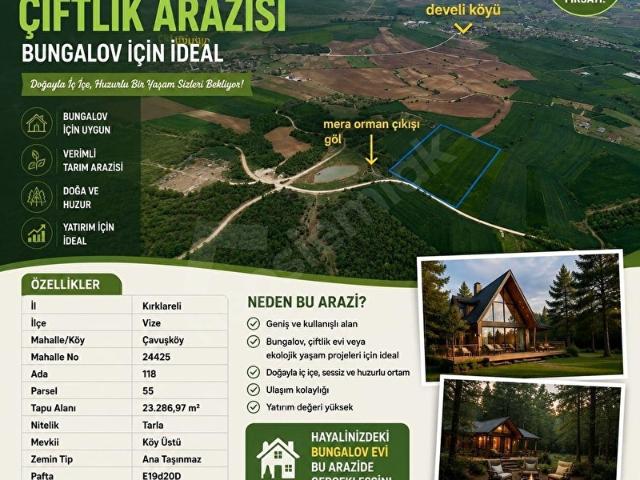 Çavuşköy, Vize içerisinde satılık Arsa