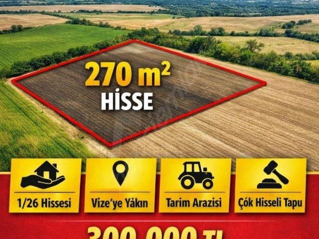 Hasbuğa, Vize içerisinde satılık Arsa