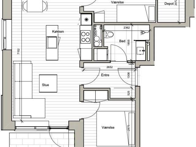 Lejlighed til leje i Valby, København