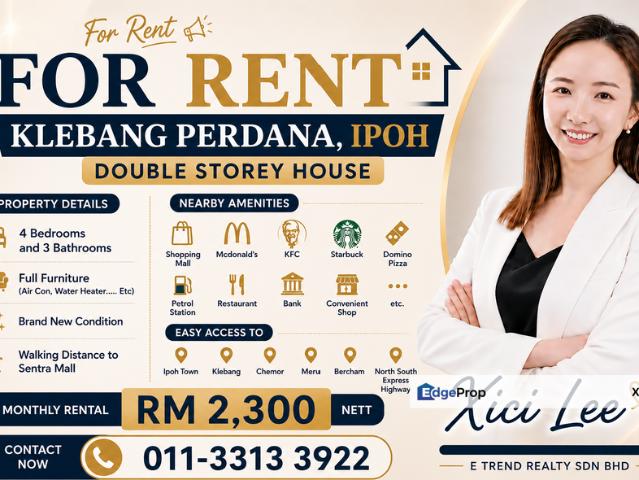 House for rent in Perak, Tanjong Ipoh