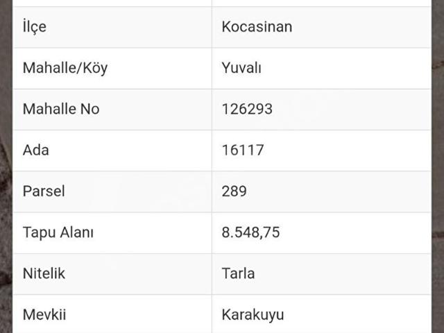 Kocasinan, Kayseri içerisinde satılık Arsa