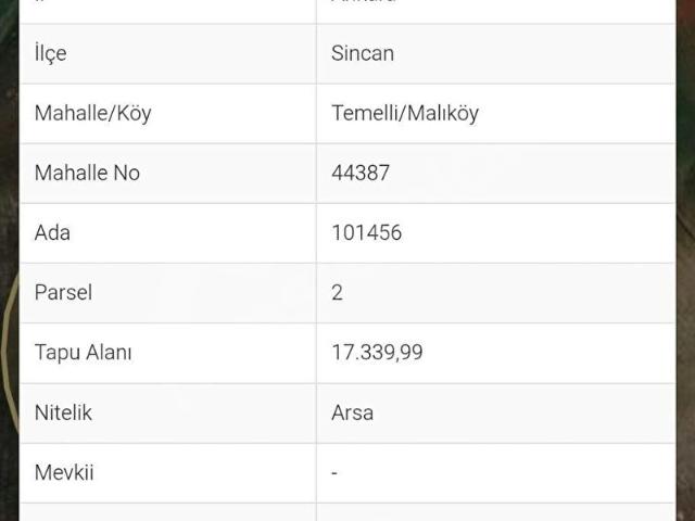 Sincan, Ankara içerisinde satılık Arsa