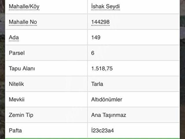 İshak Seydi, Kütahya Merkez içerisinde satılık Arsa