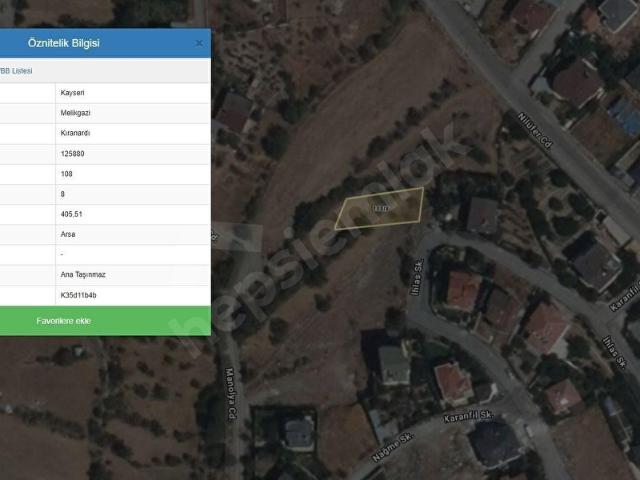 Melikgazi, Kayseri içerisinde satılık Arsa