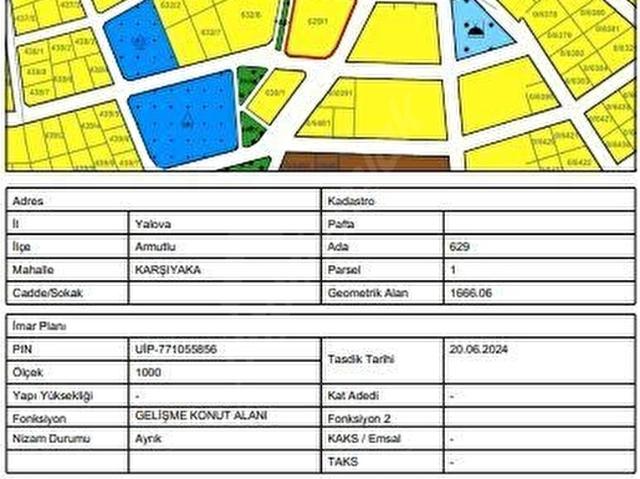 Armutlu, Yalova içerisinde satılık Arsa