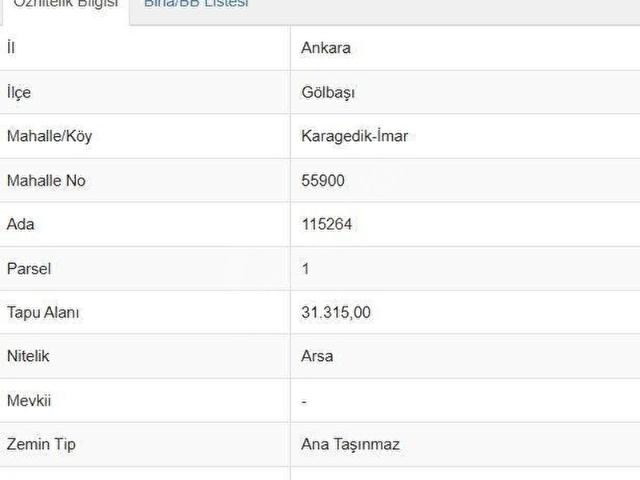 Gölbaşi, Ankara içerisinde satılık Arsa