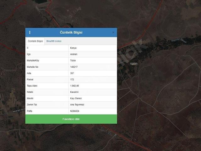 Akören içerisinde satılık Arsa