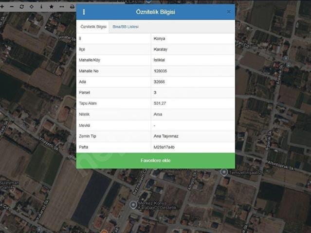 Karatay, Konya içerisinde satılık Arsa