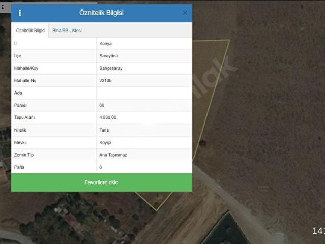 Sarayönü, Konya içerisinde satılık Arsa