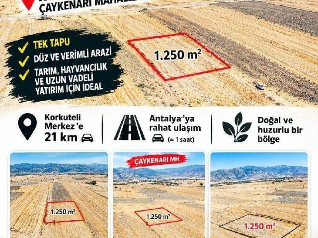 Çaykenarı, Korkuteli içerisinde satılık Arsa