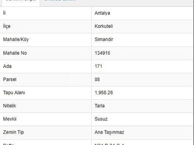 Korkuteli, Antalya içerisinde satılık Arsa