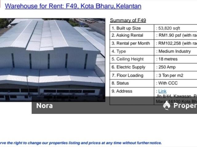 Warehouse for sale in Kelantan
