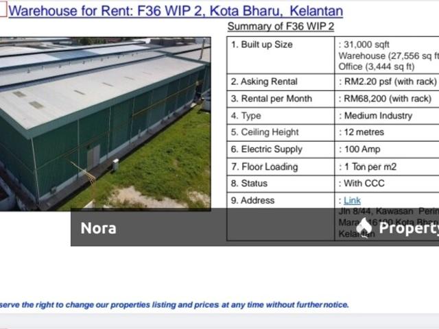 Warehouse for sale in Kelantan