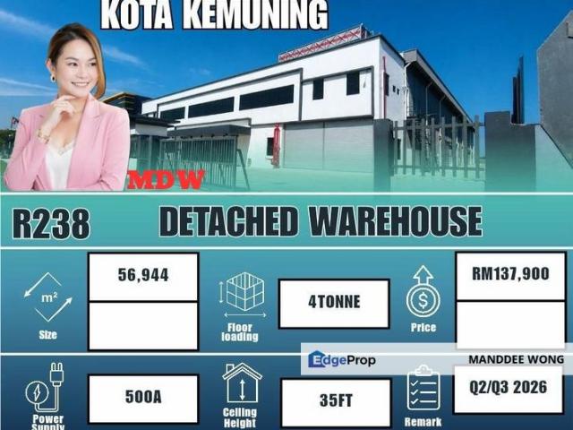 Warehouse for rent in Alam Impian, Selangor