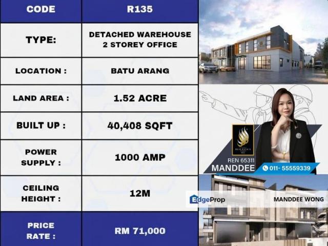 Warehouse for rent in Selayang, Selangor