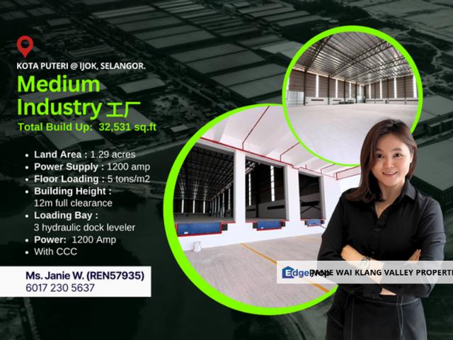 Warehouse for rent in Selayang, Selangor