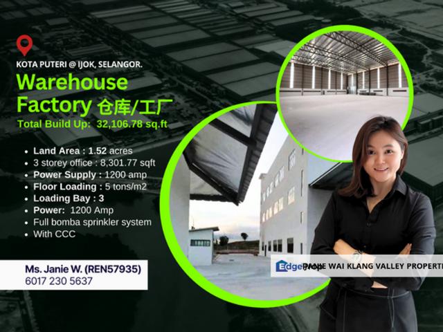 Warehouse for rent in Selayang, Selangor