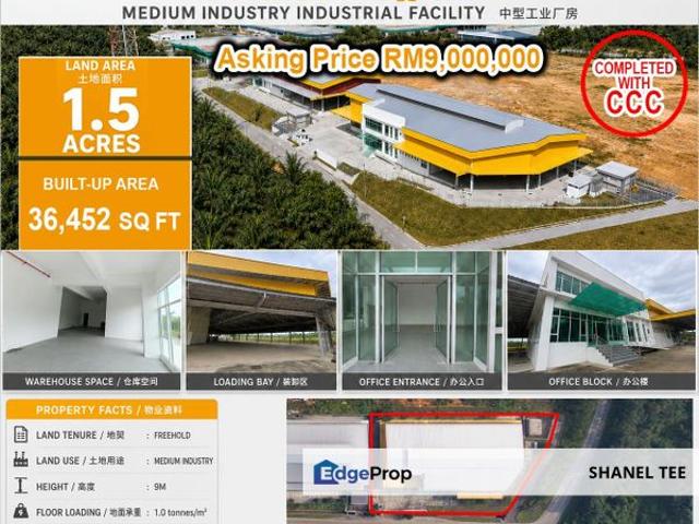 Warehouse for sale in Kota Tinggi, Johor