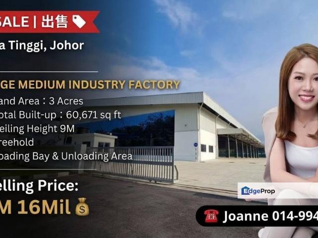 Warehouse for sale in Kota Tinggi