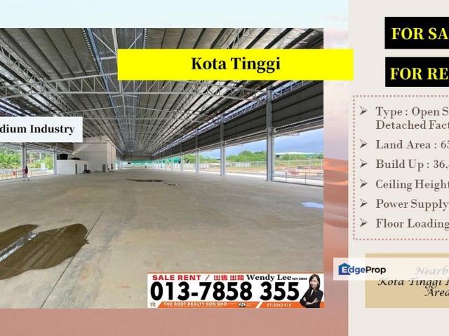Warehouse for rent in Kota Tinggi, Johor