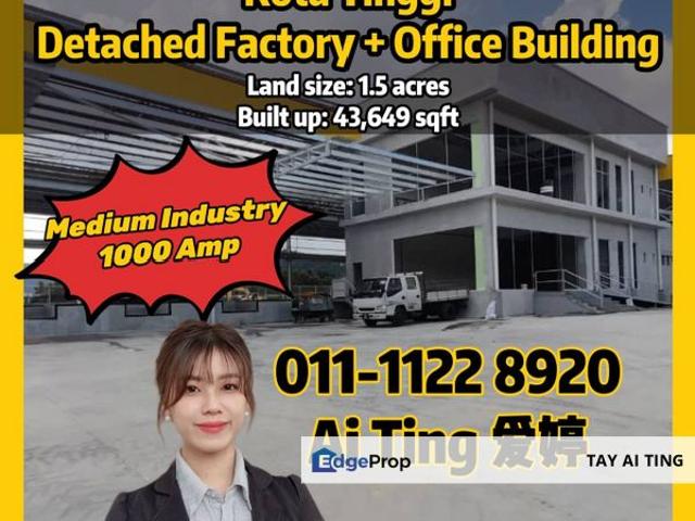 Warehouse for sale in Kota Tinggi, Johor