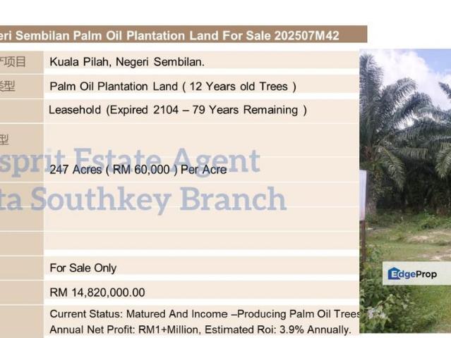 Warehouse for sale in Pilah, Kuala Pilah