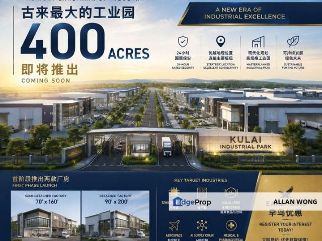 Warehouse for sale in Kulai, Johor